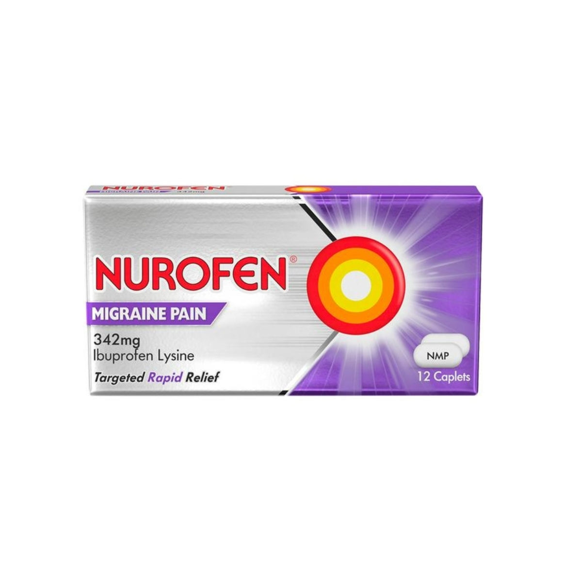 Nurofen Migraine Pain Relief 342mg Caplets (12 Pack)