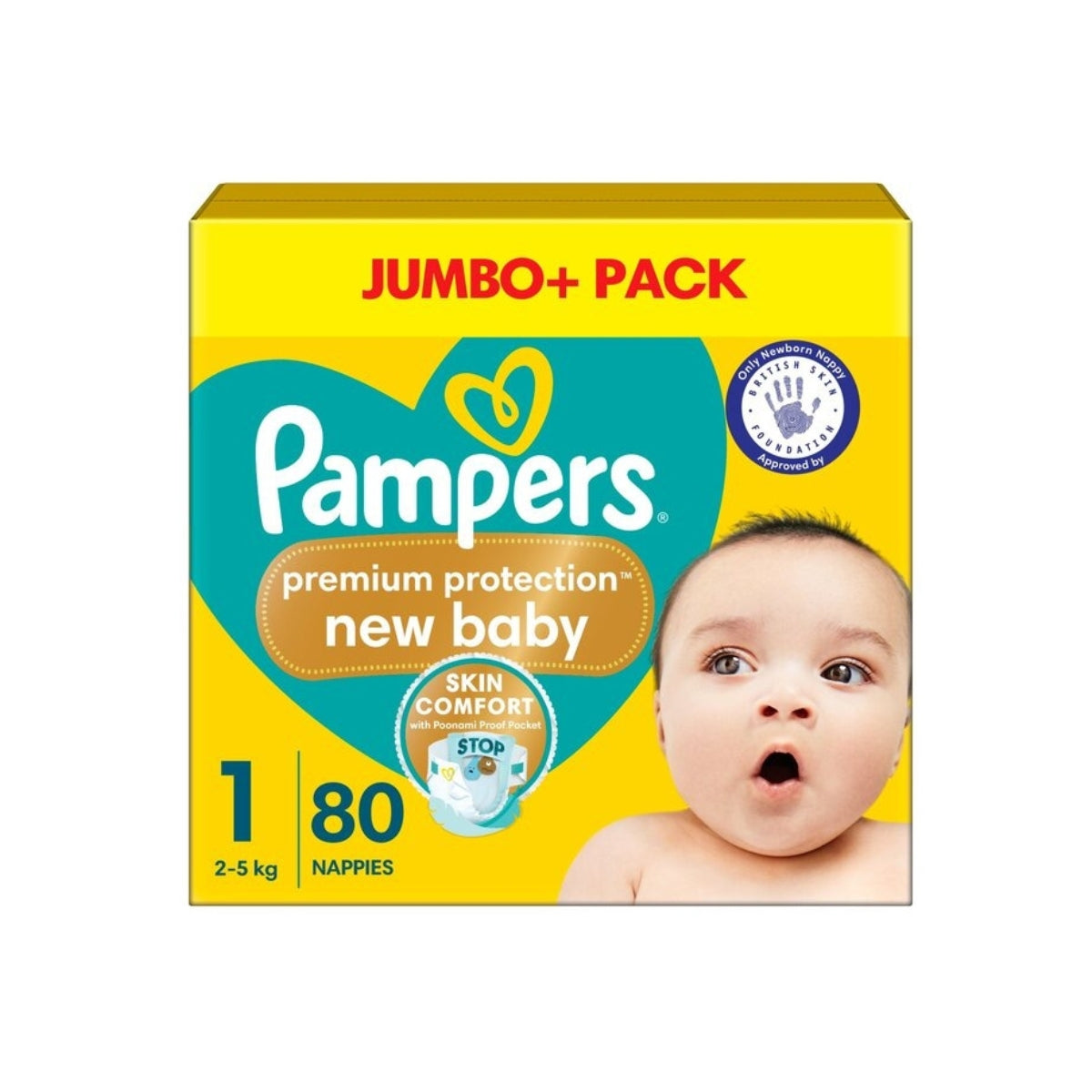 Pampers Premium Protection New Baby Size 1 (80 Pack)