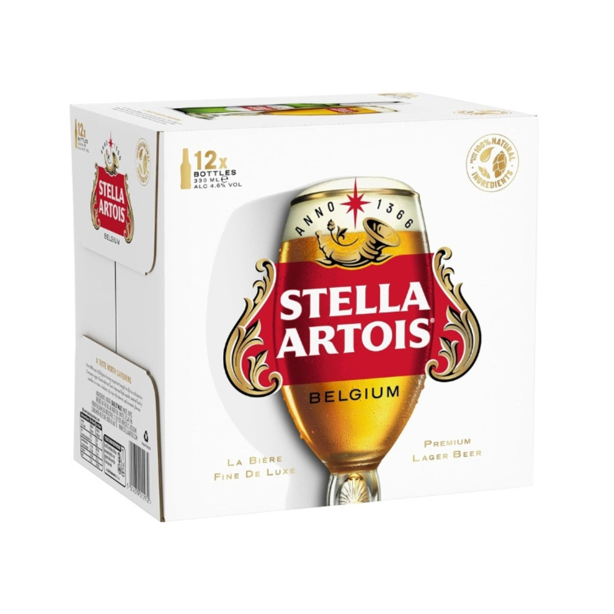 Stella Artois Premium Lager Beer Bottle, 12 x 330ml