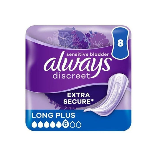 Always Discreet Extra Secure Incontinence Pads (8 Pads)