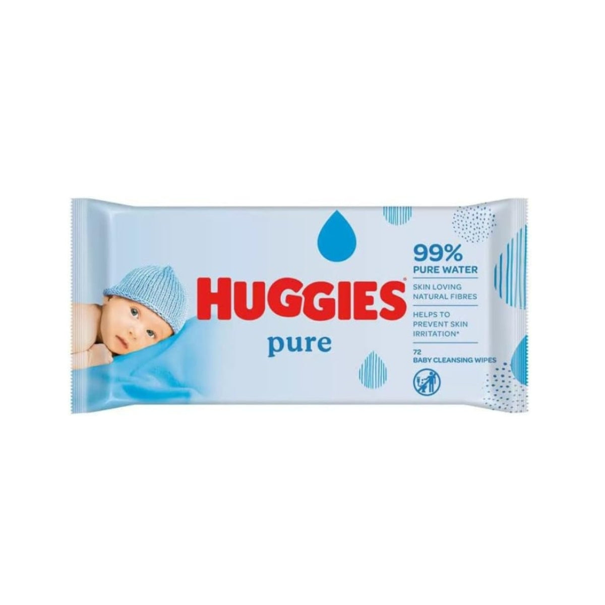 Huggies Pure Baby Wipes (72 Pack)