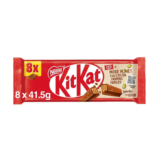 KitKat 4-Finger Chocolate Bars (8 Pack) 332g