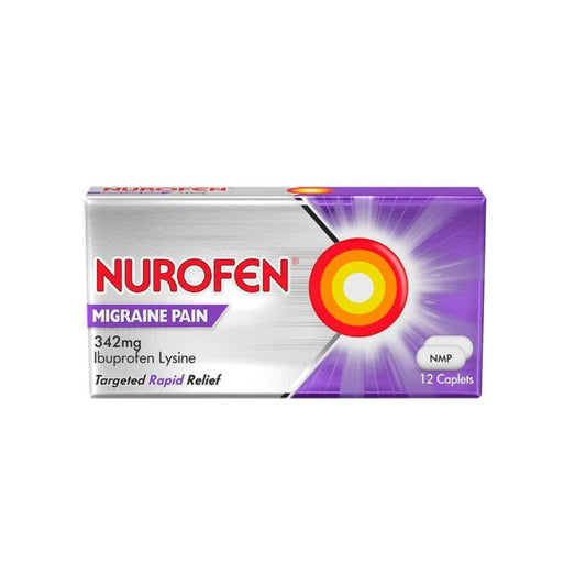Nurofen Migraine Pain Relief 342mg Caplets (12 Pack)