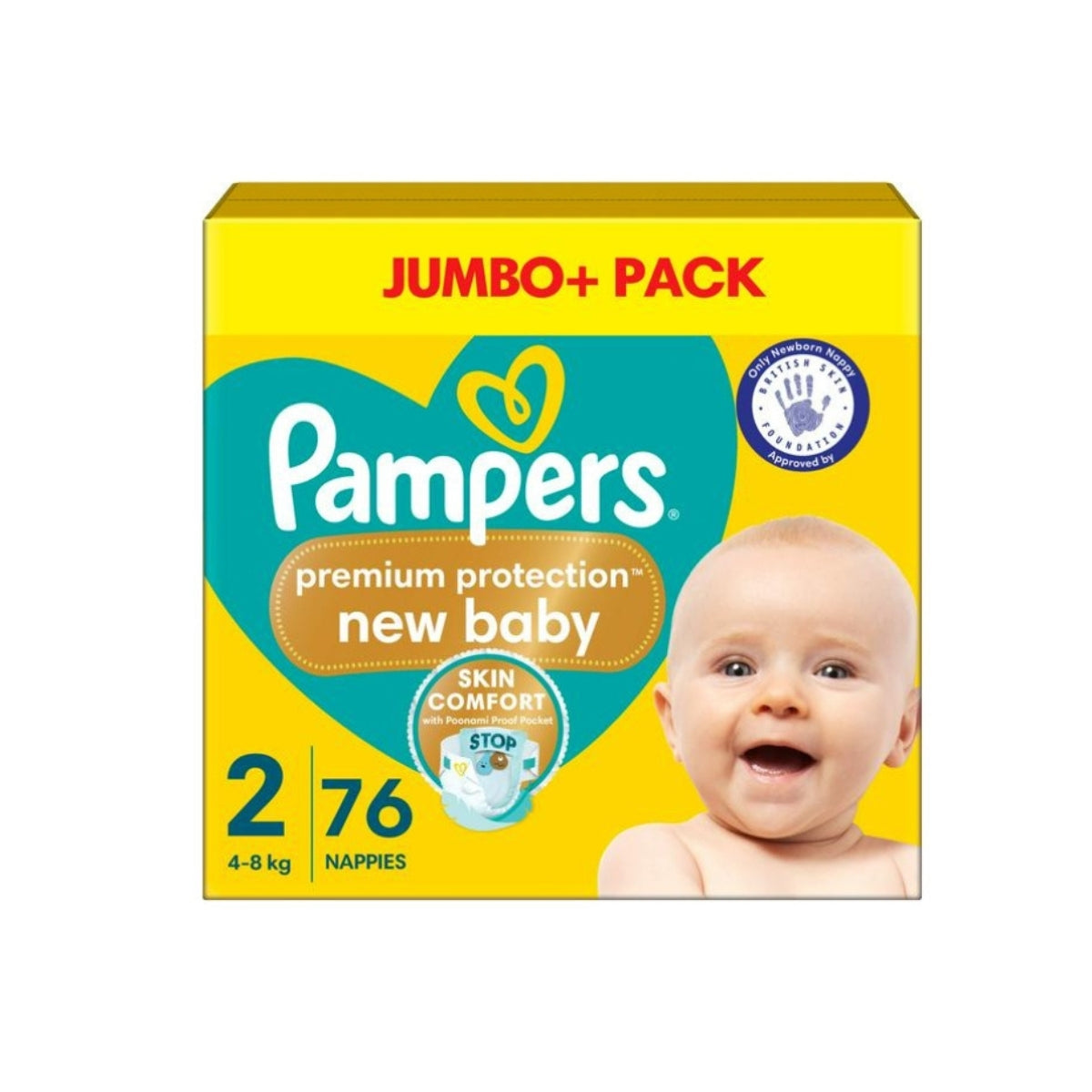 Pampers Premium Protection New Baby Size 2 (76 Pack)