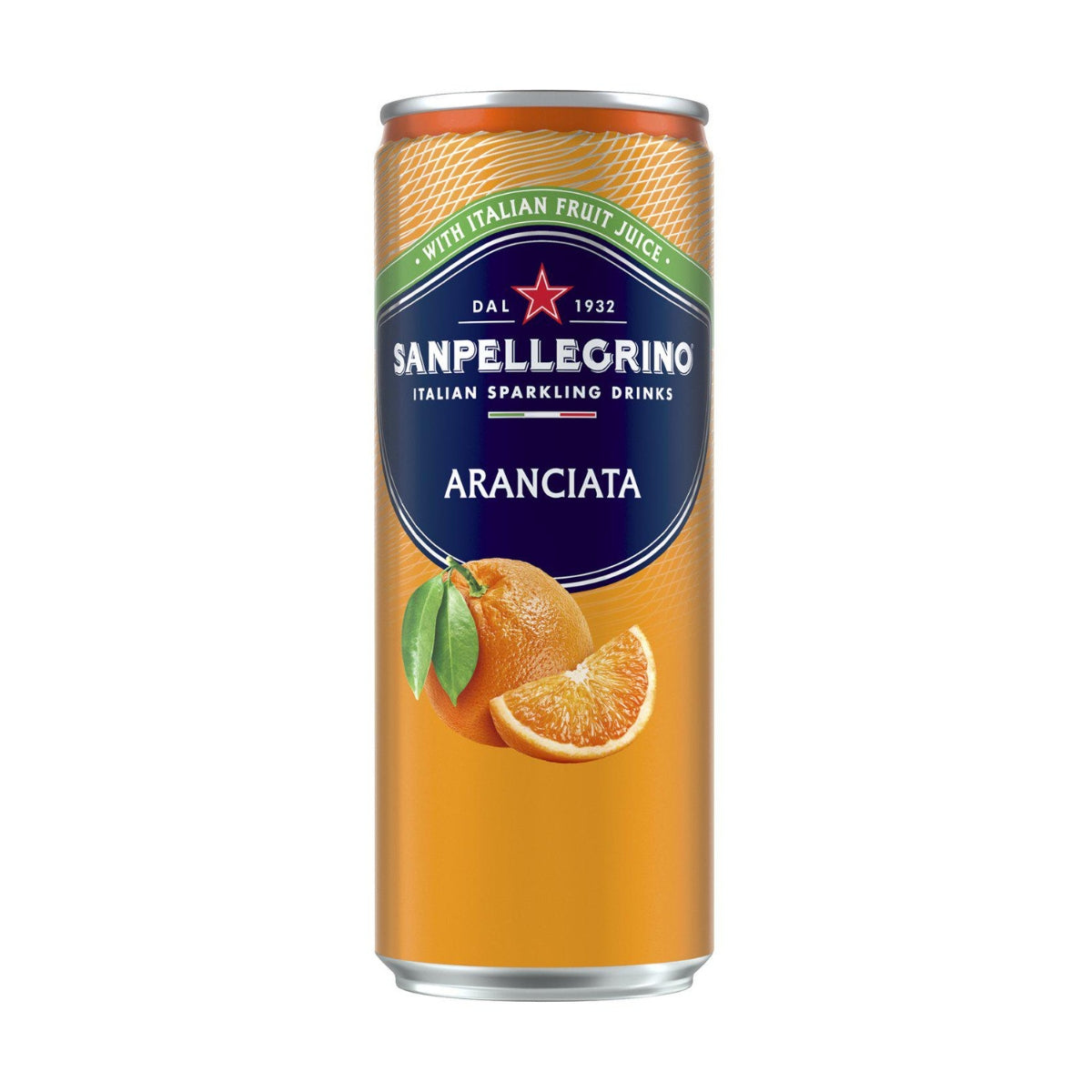 Sanpellegrino Aranciata Italian Sparkling Orange Drink 330ml Can